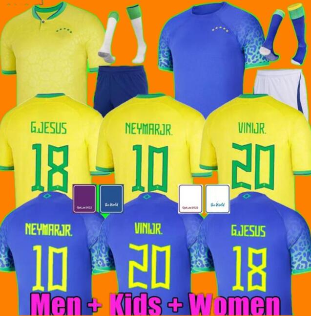 

2022 2023 soccer jersey brasil Camiseta de futbol dark WHITE men kids COUTINHO G.JESUS women football shirts MARQUINHOS VINI JR SILVA Casemiro RICHARLISON brazils, Adult concept kit all black