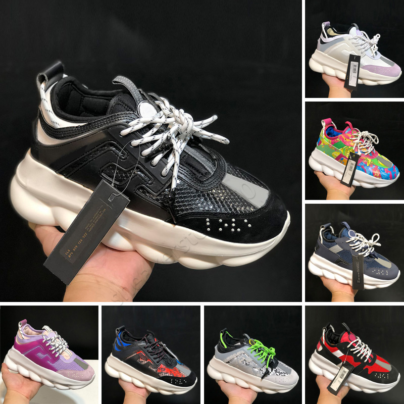 

2023 Sneakers Casual Shoes Trainers Suede Shoe Chain Reaction Italy Reflective Triple Black White Multi-Color Men Women Sneaker, Color 1
