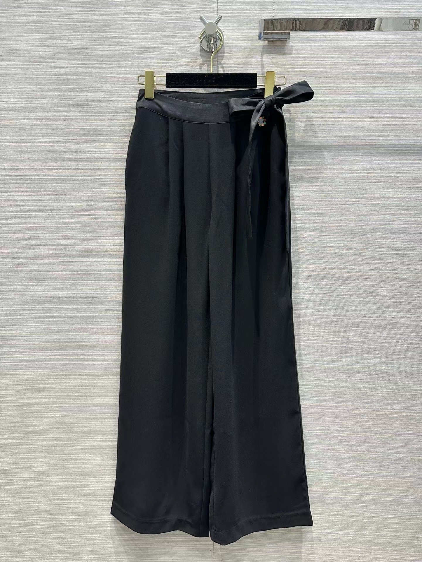 

Milan Runway Pants 2023 New Spring Summer Fashion Straight Designer Brand Same Style trousers Women' 1124-3, Black