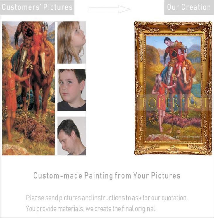 

Handmade Custom Painting of Portrait Pet Family from Po Custommade Art Oil Painting Please Inquiry Before Purchase LJ2