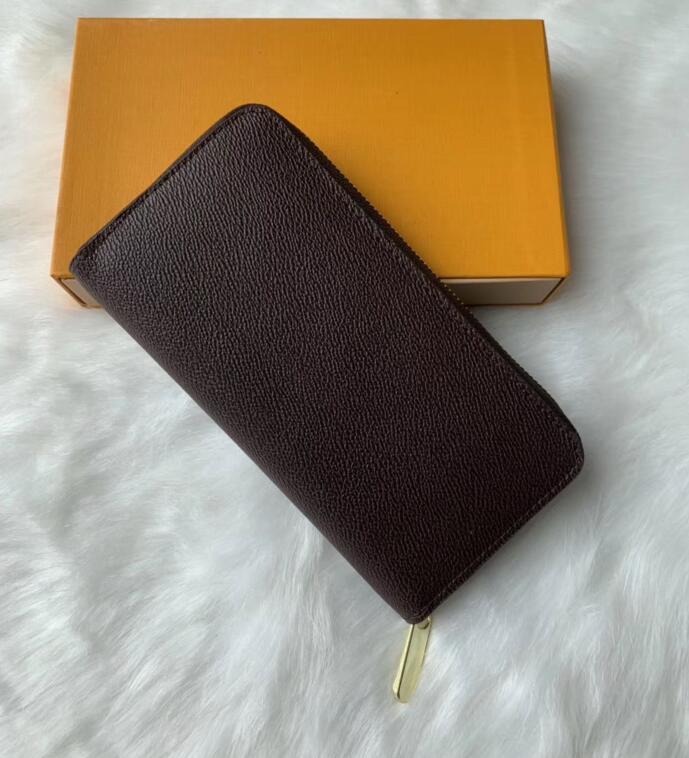 

designer Men bottoms lady long wallet multicolor coin purse Card holder women classic zipper wallet no box 8247, Brown flower
