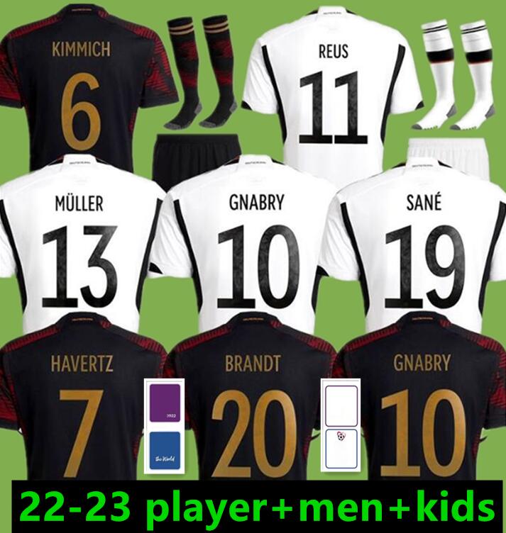 

22 23 HUMMELS Soccer Jersey Fans Player Version 2022 2023 KROOS GNABRY WERNER DRAXLER REUS MULLER GOTZE Football Shirt Germanies Men Kids Kit set uniforms Camiseta, Adult home player