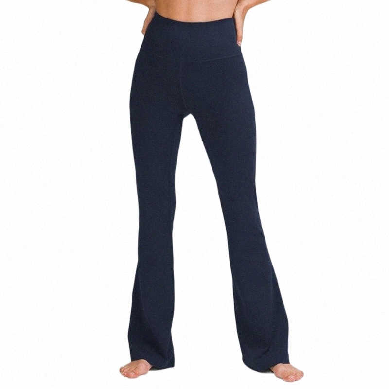 

LULU Groove Fitness Gym Women Yoga Pants Elastic Wide Leg Flare Leggings High Waist Thin Summer Flare Pant Sport, #001