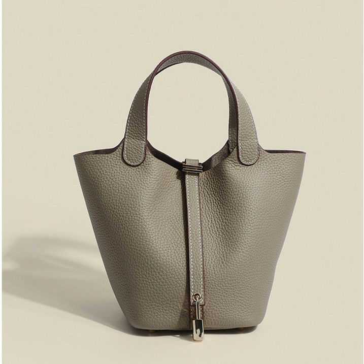 

Women's Luxury Brand Designer Handbags Shoulder Bags Crossbody Bag Tote Fashion Texture First Layer Cowhide Bucket Bag New Leather Tote bags Factory Direct Sales, Grey