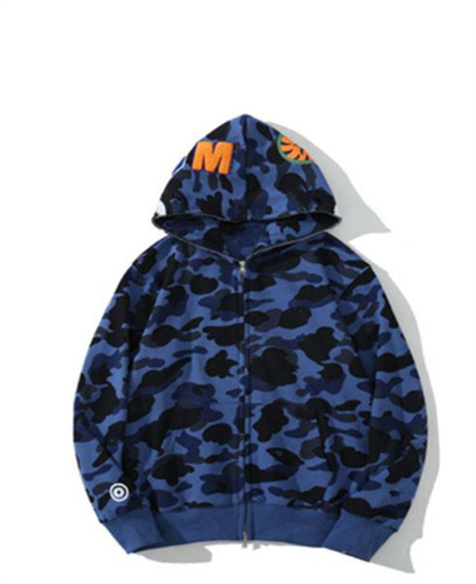 

camouflage Shark hoodie designer sweater Pullovers Casual Womens Active Hiphop Classic cartoon pattern S-3XL Sweatshirts hoodies Double Zipper 6 1H6Q