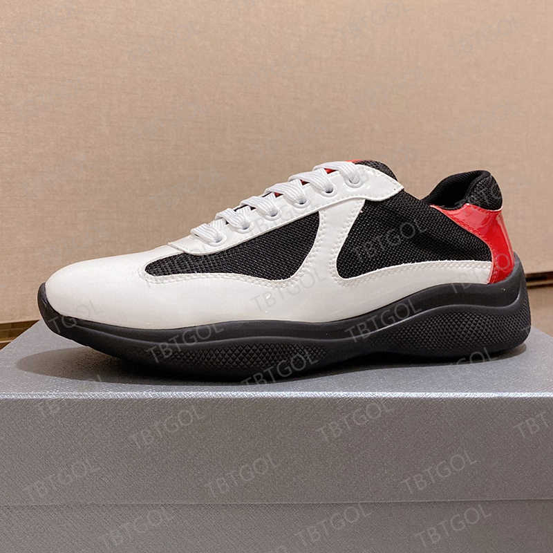 

Cup prad Men America'S Xl Leather Sneakers High Quality Patent Leather Flat Trainers Black Mesh Lace-up Casual Shoes Outdoor Runner Trainers RTPX, Blue patent leather