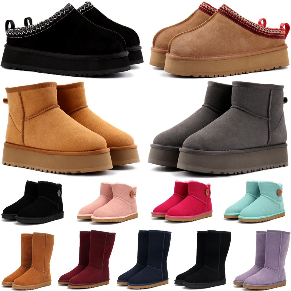 

Sheepskin Bow Women Classic Snow Boots Ankle Boot Shoes Short Bottes Fashion Martin Designer Winter Warm Wool Real Leather Platform, 15