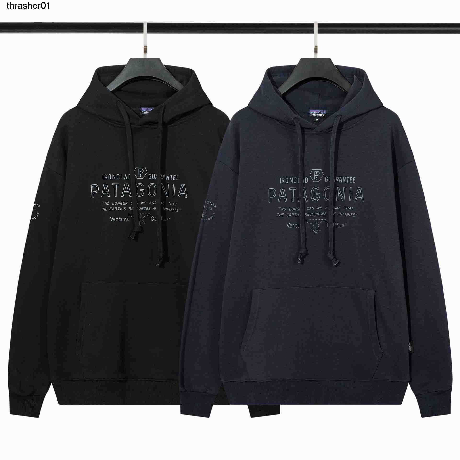Men&#039;s Hoodies Sweatshirts designer Winter 2022 New Fashion Patagonias Letter Print Loose Pullover Sweater Hooded-image-822838477