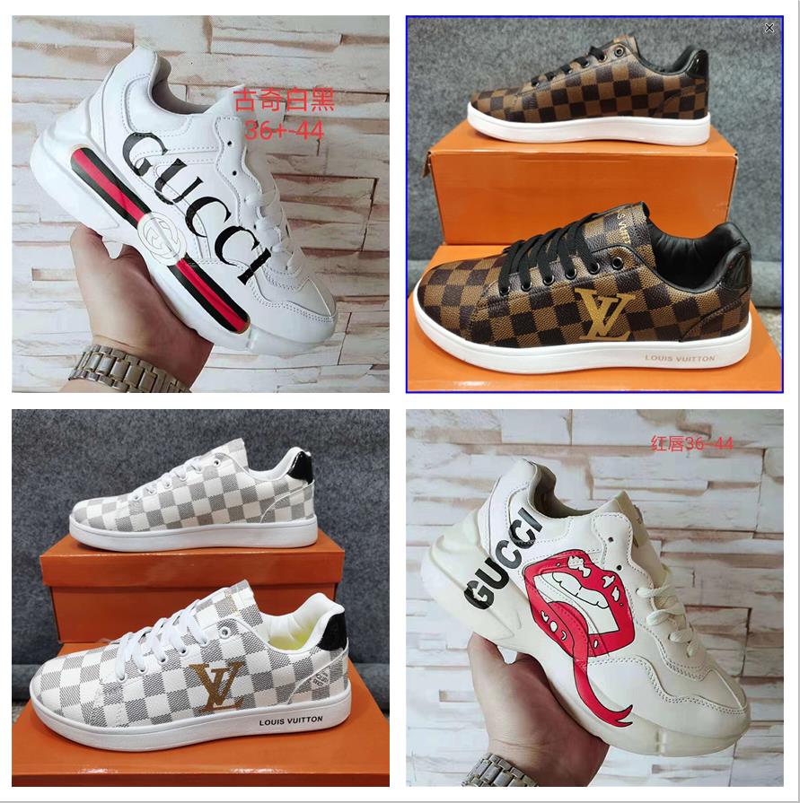 

Designer Gucci Men's and Women's Sneaker Low Medium LV White Black Louis Vuitton Men's dunk Flat jordan 4 Sneaker Casual Size