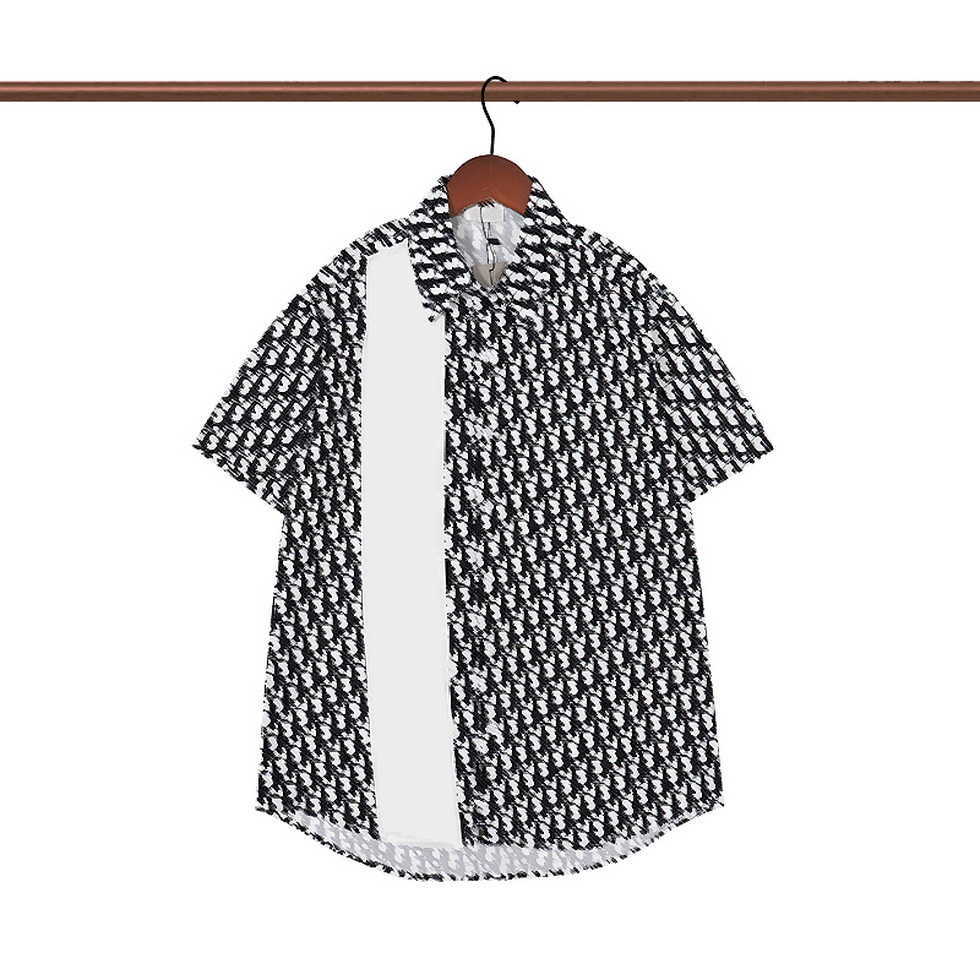 

Luxury Designer Mens Fashion Geometric print bowling shirt Hawaii Floral Casual Shirts Men Slim Fit Short Sleeve Variety trend 26B7, Customize