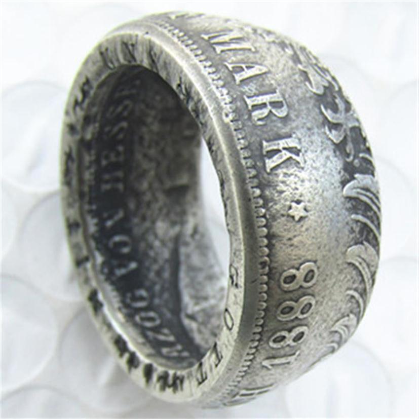 

Germany Silver Coin Ring 5 MARK 1888 Silver Plated Handmade In Sizes 8-16326K269W