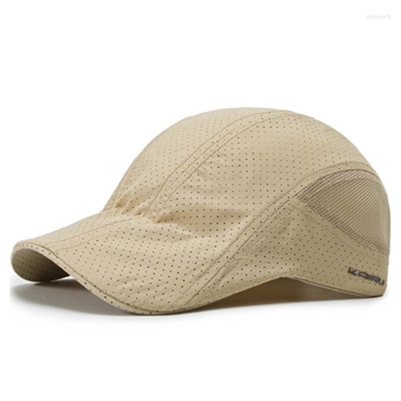 

Berets 2022 Summer Men's Cap Ultra-thin Breathable Adjustable Size Casual Sports Caps Snapback Men Mesh Dad's Hat, Black