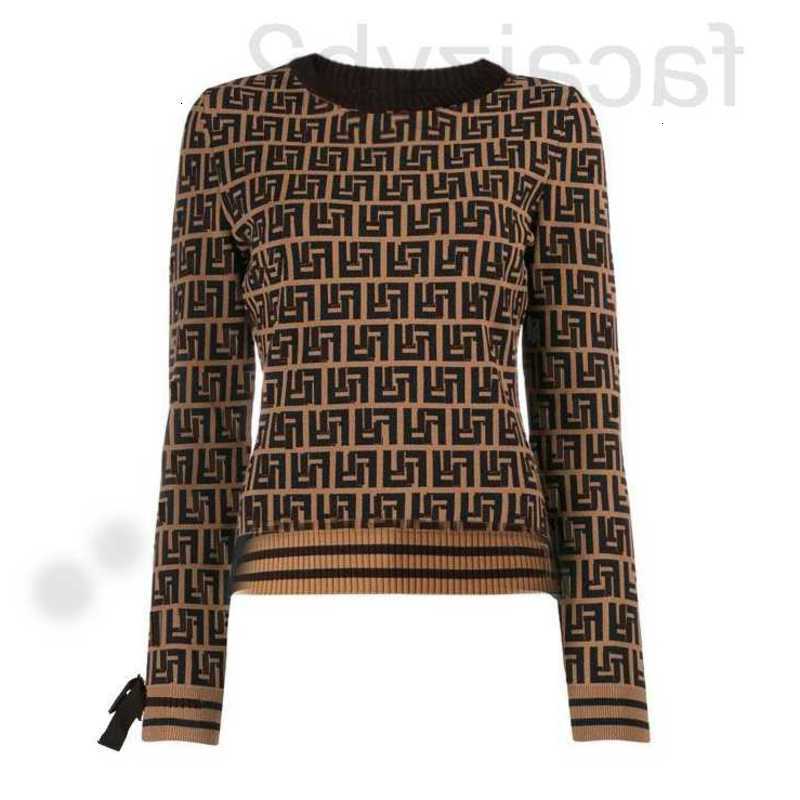 

Women' Sweaters designer Sweater Autumn Round neck striped fashion Long Sleeve Women High End Jacquard Cardigan knitting Coats 24YT