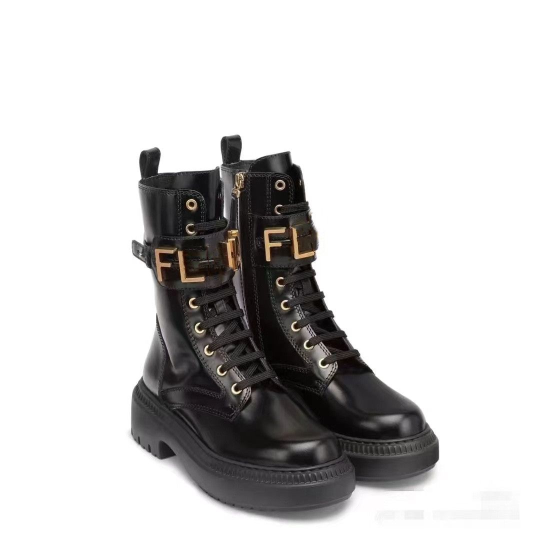 

Designer Graphy platform Boot patent Boots women Real Leather Non-Slip Mid Chunky heel fashion Genuine booties side zip lace up ankle strap buckle shoes combat boot, Fg11241