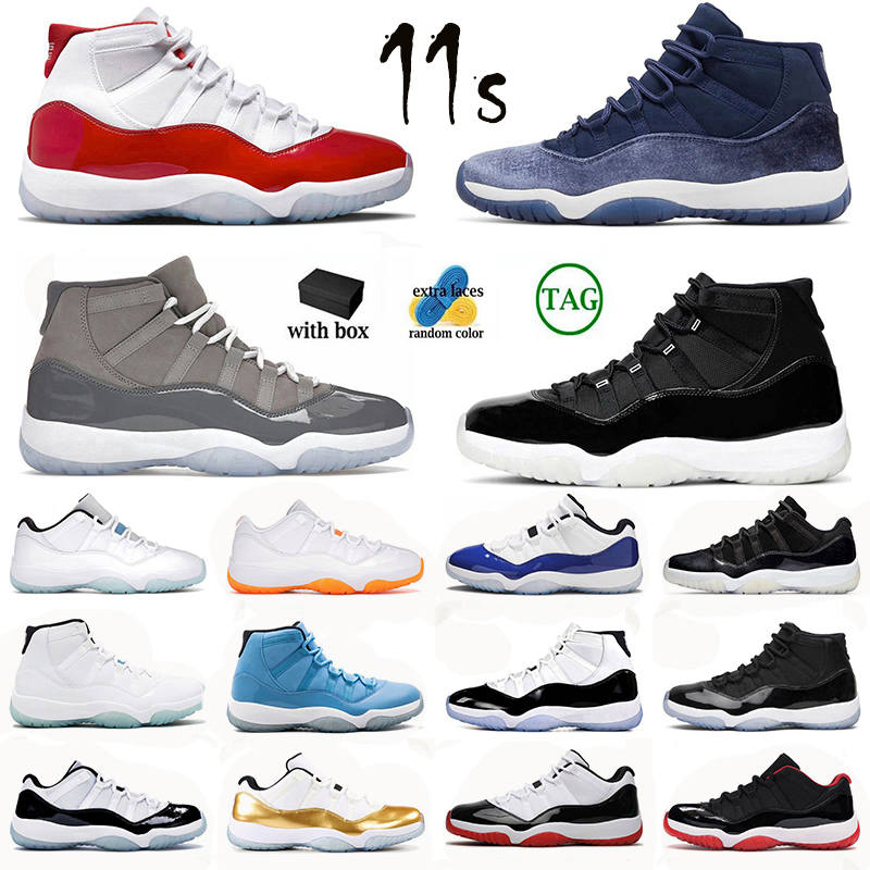 

Box With Basketball Shoes Men Women 11s Cherry Midnight Navy Gamma Blue Bright Citrus Prom Night 25th Anniversary 72-10 Low Pure Violet Mens Trainers Sport Sneakers, 23