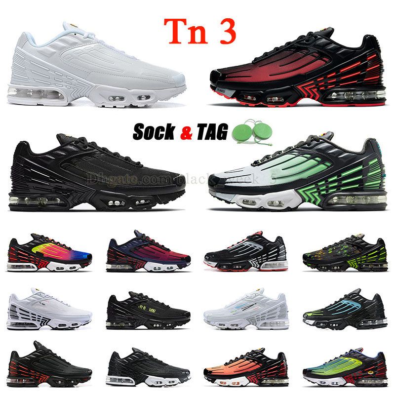 

Athletic mesh tn 3 plus running shoes original triple black volt leather white volt green gradient beige purple light bone cool grey midnight navy tn3 sneaker trainer, A57 39-46 bone black