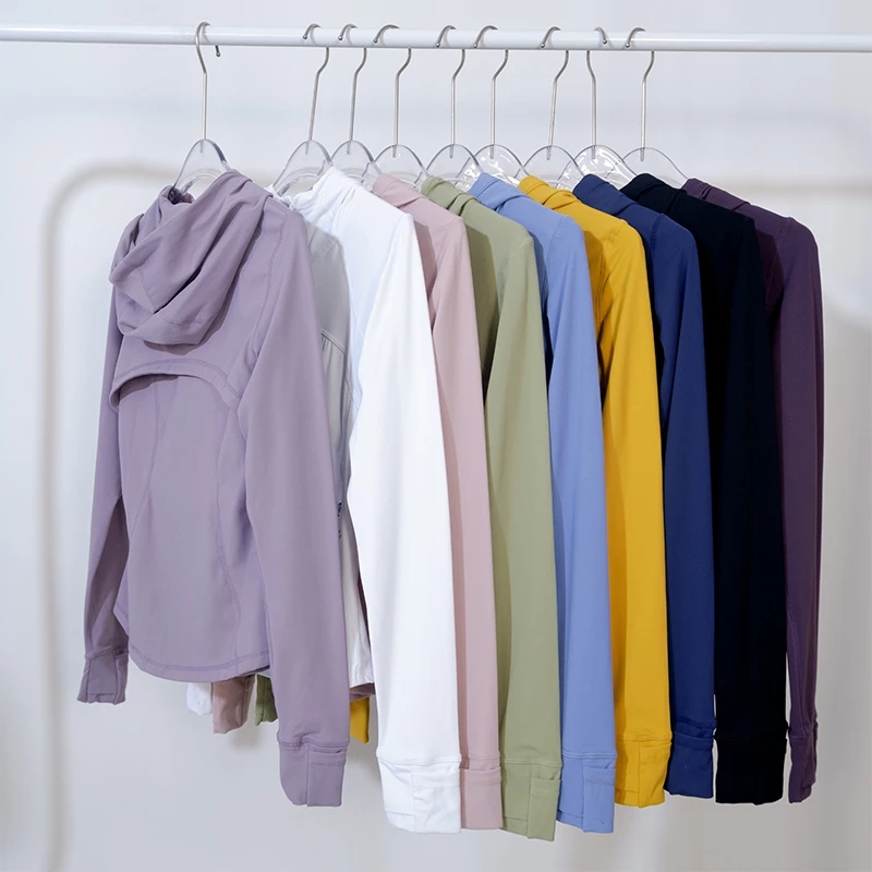 

Women LL Define Hooded Jacket Outfit Spring Autumn Activewear Slim Fit Zip Thumb Hole Running Workout Fitness Yoga Hoodie Jackets, Orange