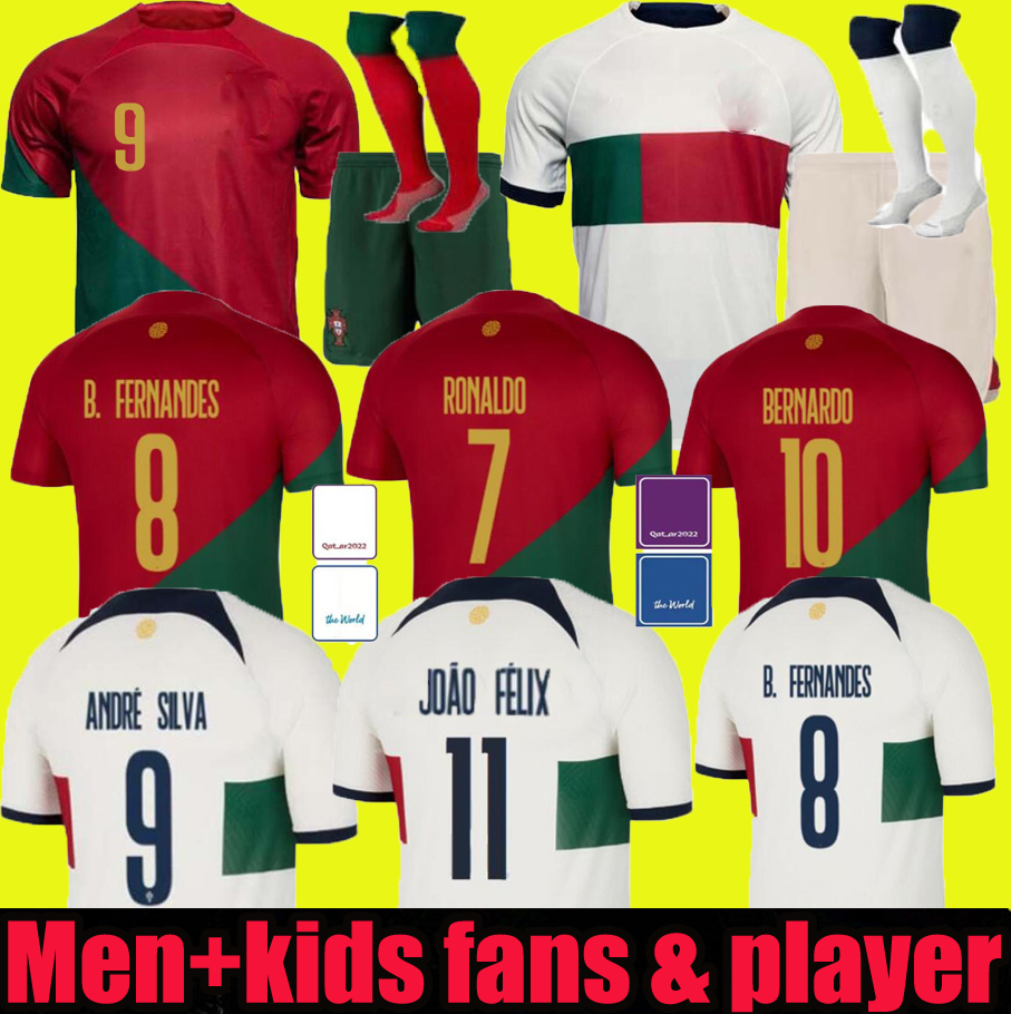 

22 23 Portuguesa JOAO FELIX Soccer Jerseys RUBEN BRUNO BERNARDO RONALDO FERNANDES Portugieser 2022 Portuguese long sleeve DIOGO J. football shirt Men kit Kids 3XL 4XL, Player version