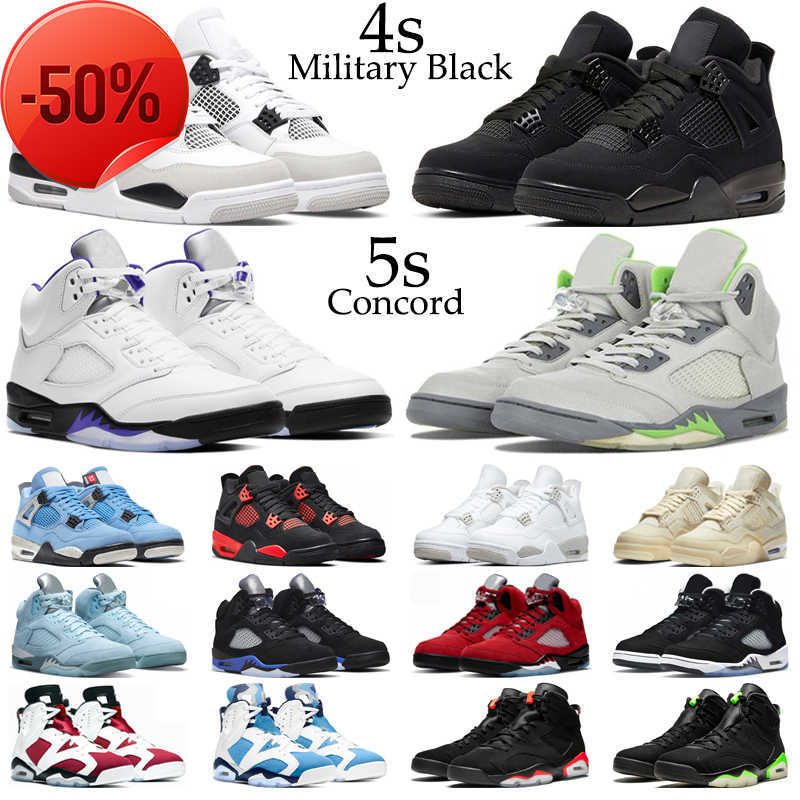 

Boots Jumpman 4 Basketball Shoes Mens Trainers Sports Sneakers Military Black Red Thunder Sail Red Oreo 11S Cool Grey Men Women 4S 5S Concord 6S, #9