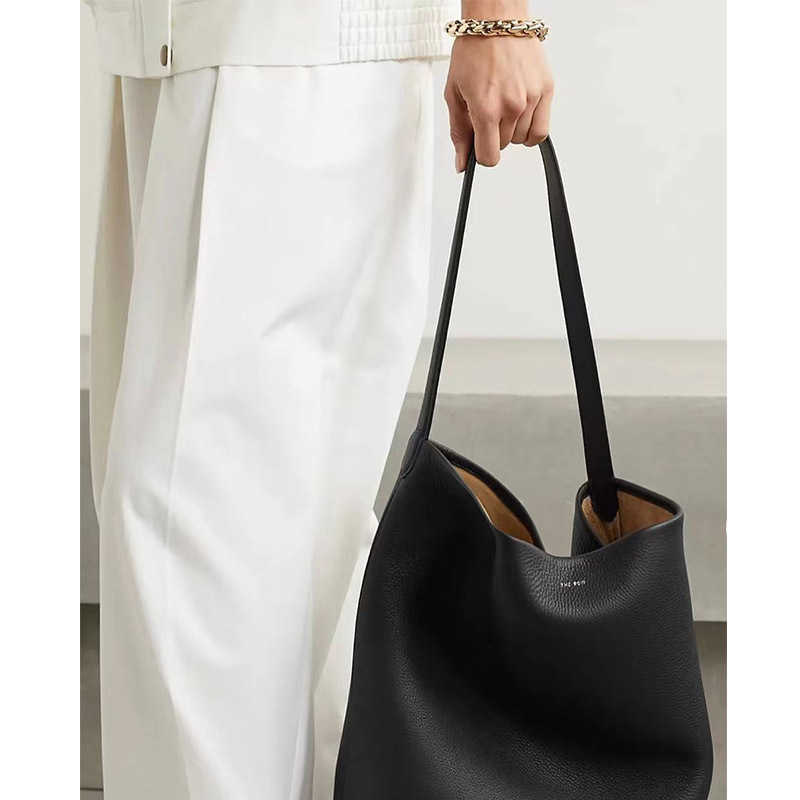 

Designer the row bag summer niche high-level feeling large capacity commuter evening tote bag women's one shoulder Bucket buckets Bags, Medium head layer cattle belt logo