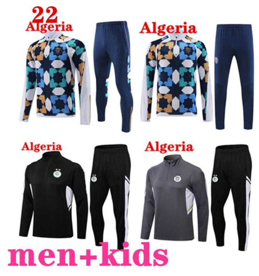 

22 23 Algeria tracksuit MAHREZ soccer Jerseys men kids 22 23 Algerie BOUNEDJAH Survetement maillot de foot FEGHOUL sportswear football training suit, Multi