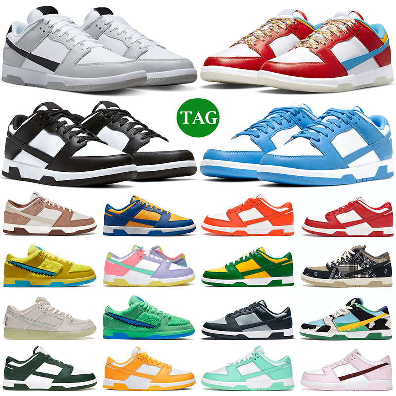 

TOP Casual Shoes 2023 men women shoes designer sneakers low White Black Panda Grey Fog UNC Vintage Green Laser Orange Syracuse Fruity Pebbles