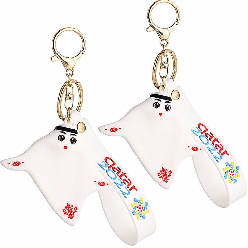 

Qatar World Cup mascot keychain fan souvenir raib pendant football doll