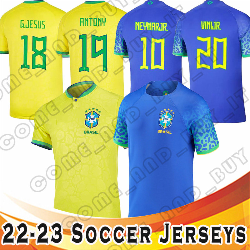 

22/23 Brazils VINI JR. Soccer Jersey New brasil CASEMIRO NEYMAR J R National Team G.JESUS P.COUTINHO Shirt Away L.PAQUETA T.SILVA PELE MARCELO Football uniform, Women jersey+patch(baxi)