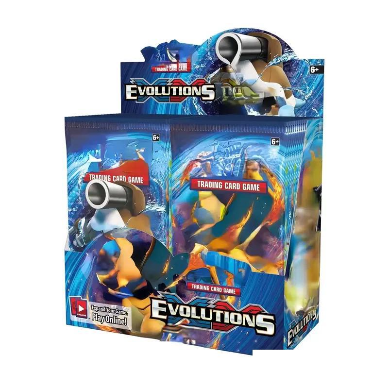

Card Games 324 Pcs Cards Tcg Xy Evolutions Booster Display Box 36 Packs Game Kids Collection Toys Gift Paper Drop Delivery Gifts Puzz Dhwp1