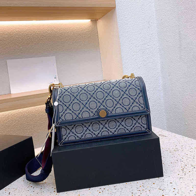 

shoulder bag TB handbag designer bags Square Crossbody Bags women Classic Printed Luxury Messenger Lady Purse Totes Wide Strap 220909, Tbbag blue--27*15cm