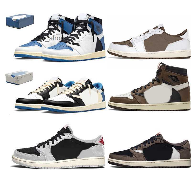 

Basketball Shoes Sports Sneaker Outdoor Trainers Phantom Cactus Jack Fragment 1S High Reverse Mocha Travis Scotts X 1 Low Authentic Men