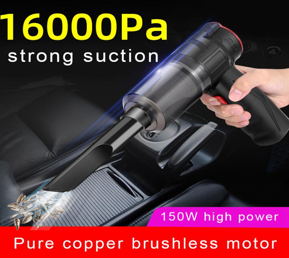 

Vacuum Cleaners 16000Pa Wireless Car 150W Portable Powerful Suction Wet And Dry Smart Cordless For Home Mini 221014