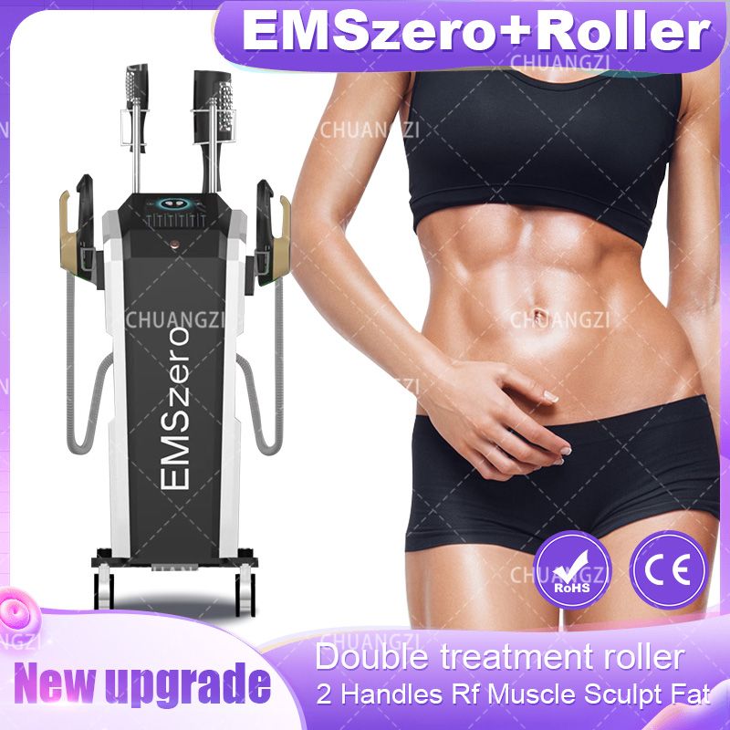 

2022 13 Tesla RF Vertical Slimming 5000W 2 in 1 EMSZERO Plus Roller Equipment 4 Handles Fat Decomposition Muscle Booster Fitness Beauty Instrument