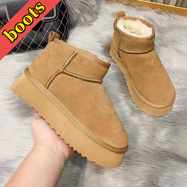 

Designer Australia snow boot shoes Classic ultra mini platform boots Tazz Suede mini chestnut Charcoal black fuchsia navy national style women men booties, Shoe box