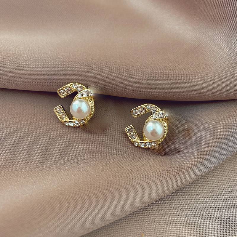 

fashion stud earrings woman Luxury designer earring multi colors double letter jewelry women 18k Pearl Wedding Gifts