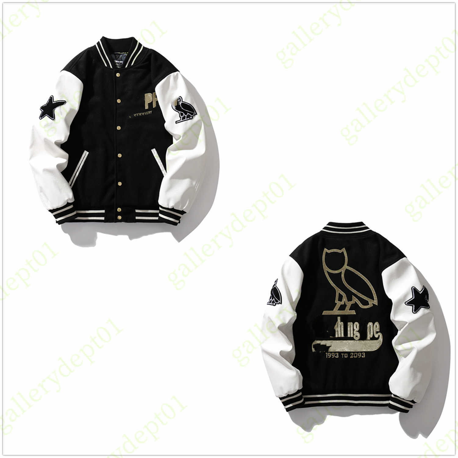 shark mens designer coat baseball jacket windbreaker windbreak designers varsity Lightning letter stitching cotton single breasted color