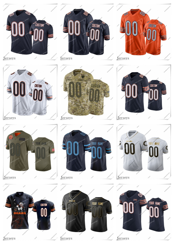 

Custom Chicago''Bears''Men Jersey Women Youth Active Player #00 Your Name Your Number Color Rush Elite Limited Stitched''NFL''Football Jerseys