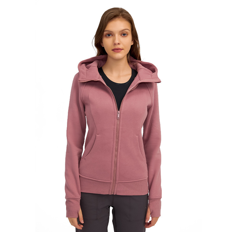 

LL 2023 Yoga Sweatshirt Scuba FullZip Hoody Hoodies Outdoor Fleece Thicken Sweaters Gym Clothes WomenTops Workout Fitness Thick Yoga Jackets, Ll with tags and label