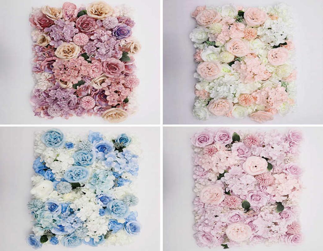 

Artificial wall flowers wedding flower wall panel background silk flower coffee shop decoration wedding party decor flower mats Q06729209