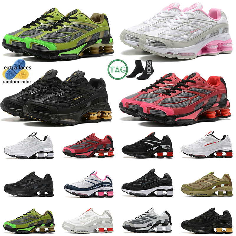 

Shox Ride 2 Designer Shoes Triple Black Olive Green Speed Red White Running Rose Pink Designer Athletic Shoxs Outdoor Sneaker for Men and Women Trainers Sports Size 45, A9 40-45 triple black