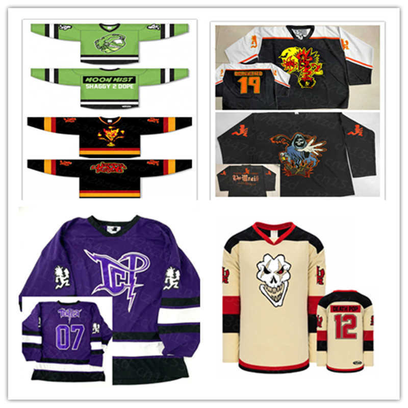 

Custom Icp Insane Clown Posse Jeckel Brothers Hallowicked Hockey Jersey Embroidery Stitched Any Number and Name Jerseys, Purple