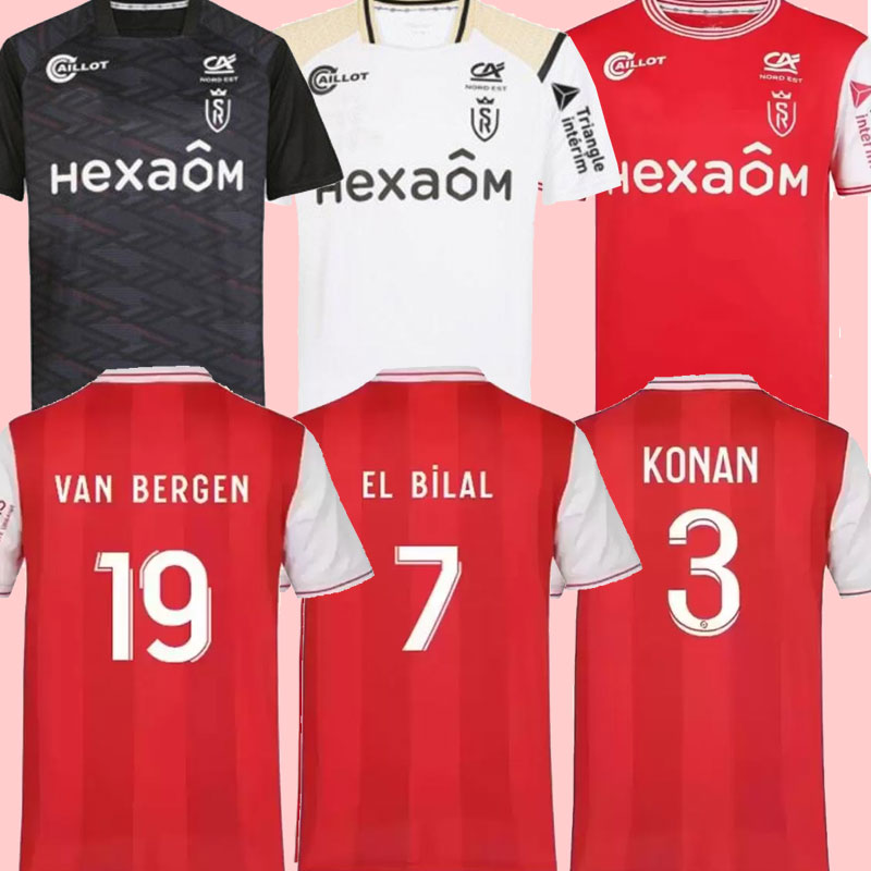 

Stade de Reims Soccer 29 Folarin Balogun Jerseys 2022 2023 Club 3 Kamory Doumbia 70 Alexis Flips 2 Wout Faes 28 Bradley Locko 5 Yunis Abdelhamid Football Shirt Kits, Home