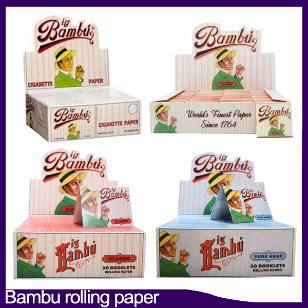 

Bambu paper regular classic e-Cig Accessories small pure hemp Size big Bambu Cigarette VS Raw Rolling Papers