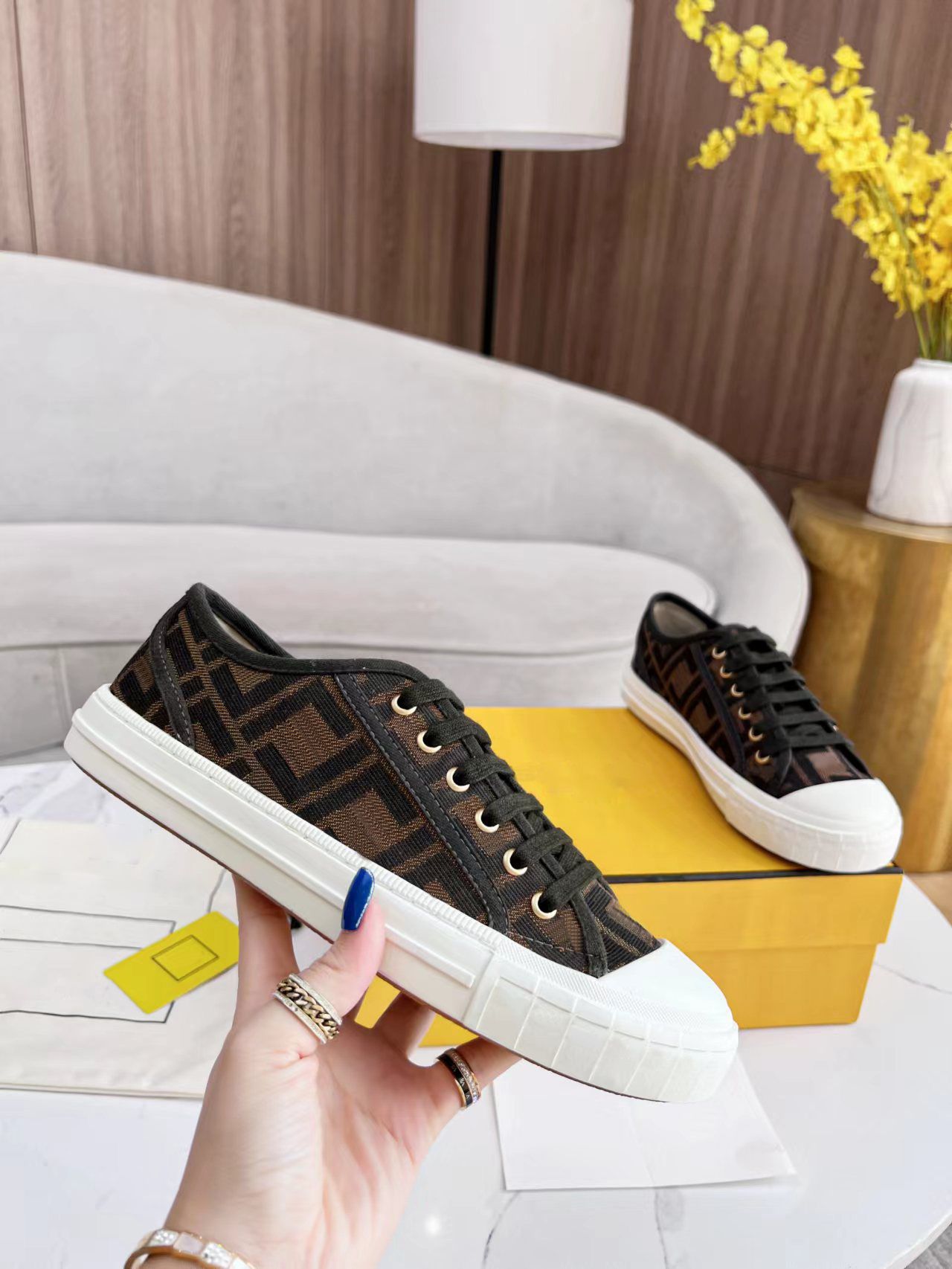 

Designer Sneakers Men Shoes Domino Low Top Canvas Shoe Fashion Casual Shoes Luxury Women Sneaker Breathable Trainers, Color 5