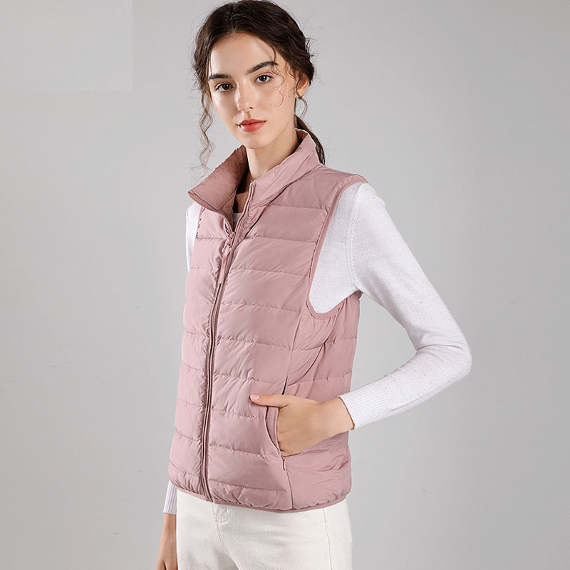 

lu Nwe Winter Women's Mock Neck Vest Light Yoga Down Down Cuff Jacket Running Sports Warm Down Jacket, Ll with tags and label