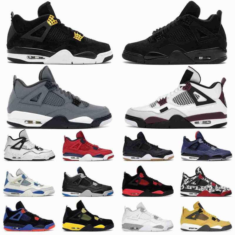 

Woman Mens 4s Basketball Shoe Alternate Hot Punch Thunder Union Brigade white Black cat Men Women Outdoor Shoes Trainers size 36-47, #25