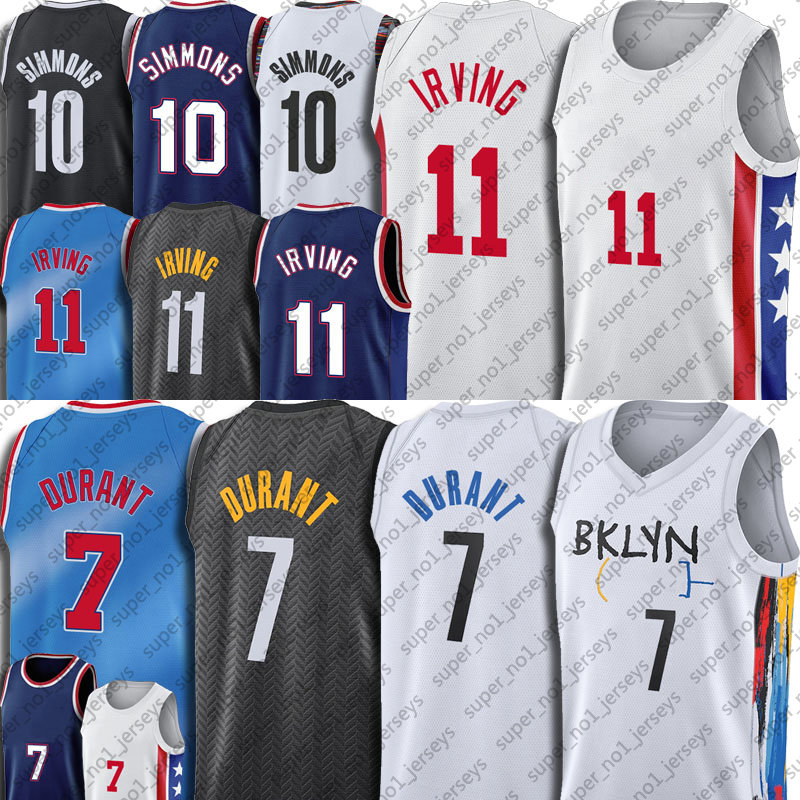 

Kevin Durant Basketball Jersey Brooklyns Net 7 11 10 Kyrie Ben Simmons Irving 7 10 Jersreys 2023 City Ja Morant LaMelo Ball Donovan Mitchell Trae Young Devin Booker, Choose blue number