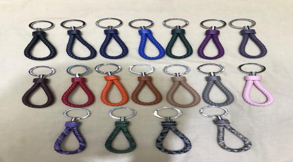 

Excellent quality Whole Italy real leather key Wallets holder Fashion keys rings with woven straps many colors promotion gift2404883, Just leave the number