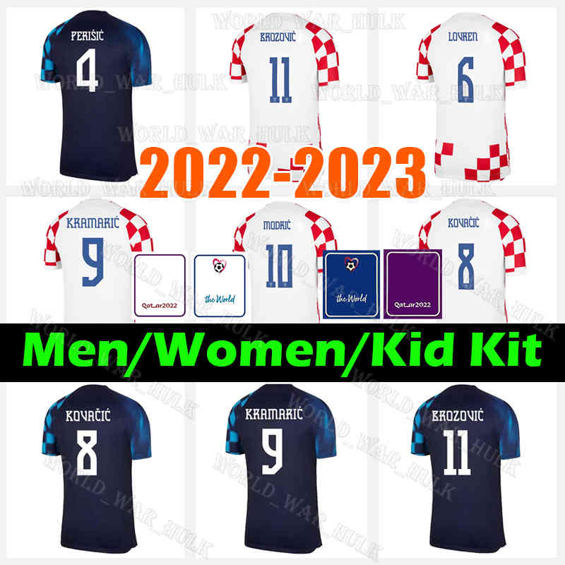 

CROATIA soccer jerseys Croatian 2022 2023 Jersey Croats 10 MODRIC KRAMARIC MANDZUKIC PERISIC Croacia football shirt KOVACIC Rakitic Croazia Men Kids Kit uniforms, Men 2022 jersey(ke luo di ya)+patch