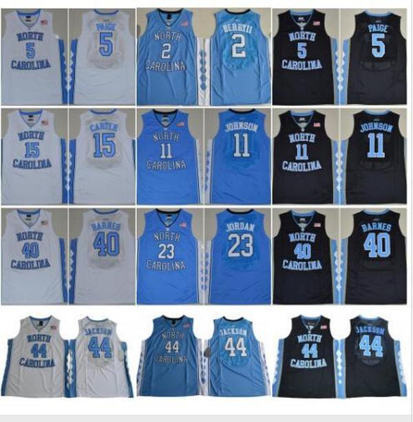 

College wear NCAA North Carolina Tar Heels Michael College 5 Nassir Little Carter 32 Luke Maye Barnes Vince 2019 UNC blue Black White Basket, 15 vince carter black